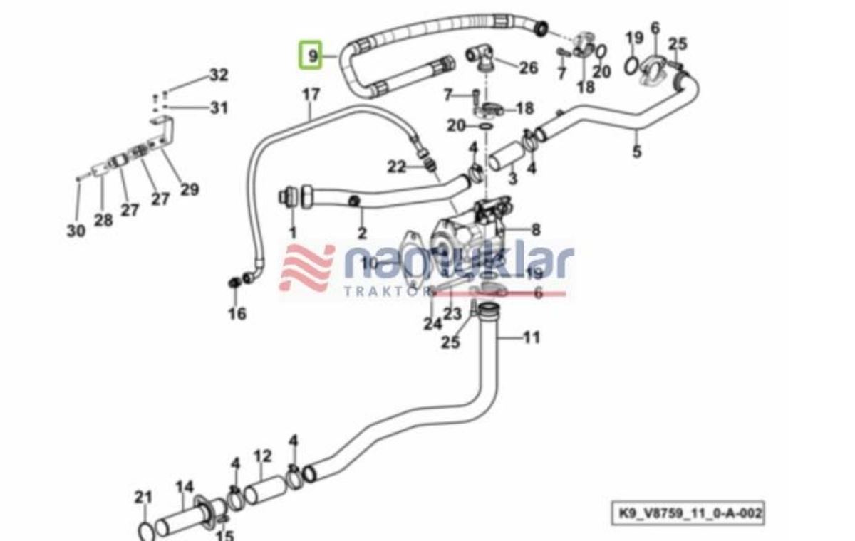 HIDROLIK POMPA BASINÇ BORUSU 0.020.0420.3 1
