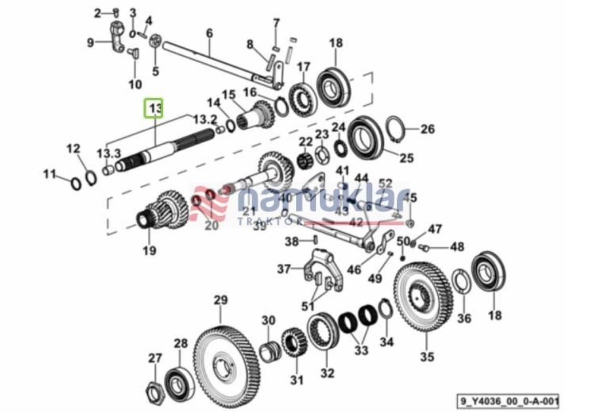 KUYRUK MILI ÜST SAFTI 0.007.3479.3/10 1