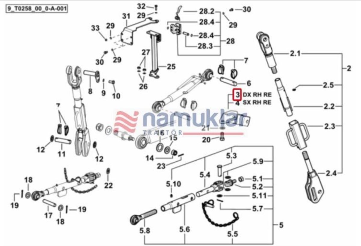 ARKA SAG YAN GERGI BAGLANTI MESNETI 0.009.8985.2/30 1