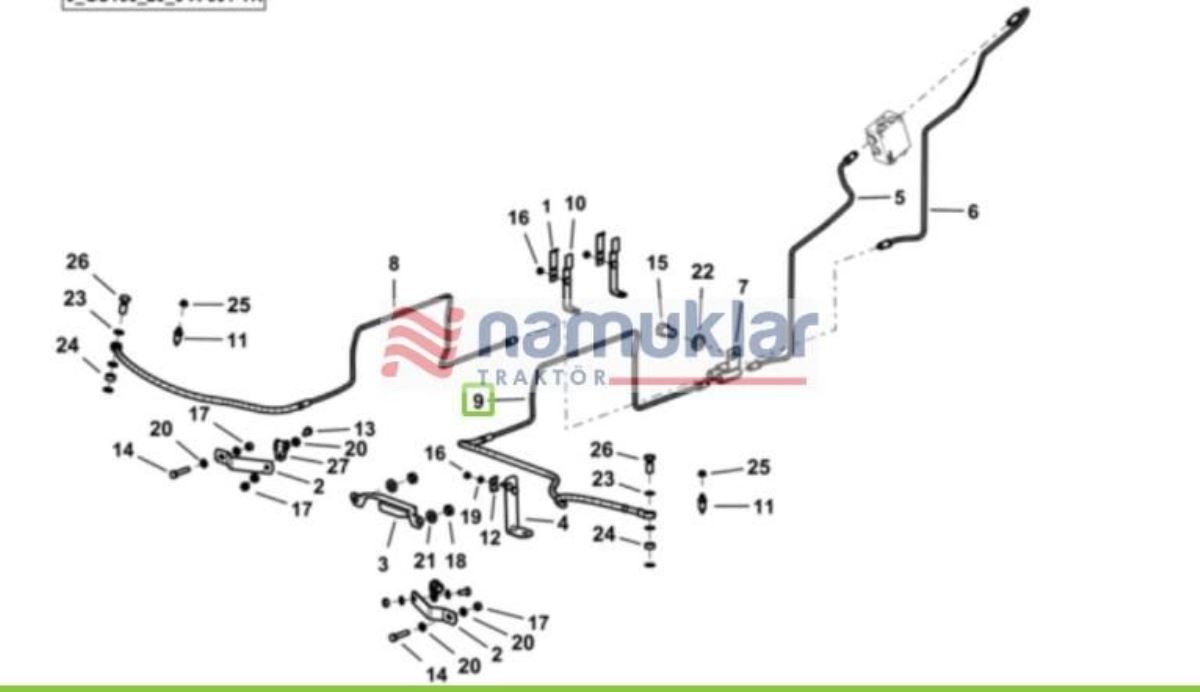 SOL ÖN FREN HORTUMU 0.021.7335.3 1