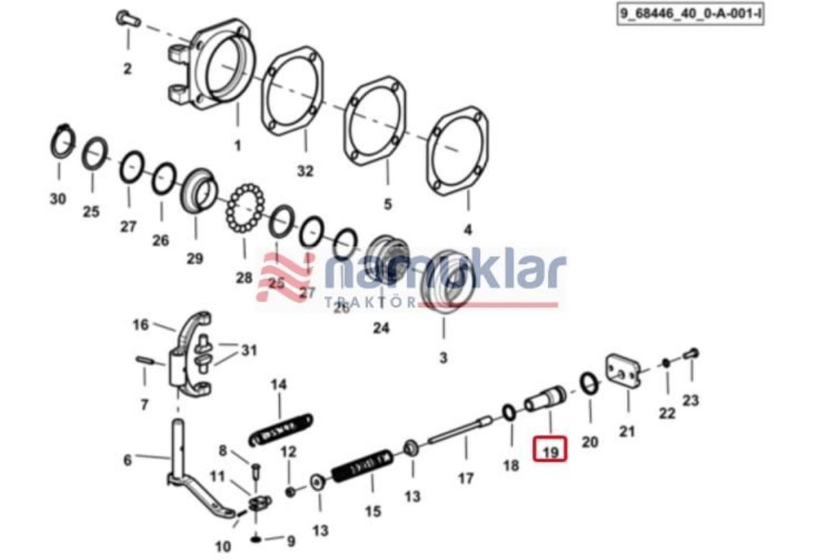 DIFRENSIYAL KILIT MEKANIZMA PISTONU 0.007.6282.0/30 1