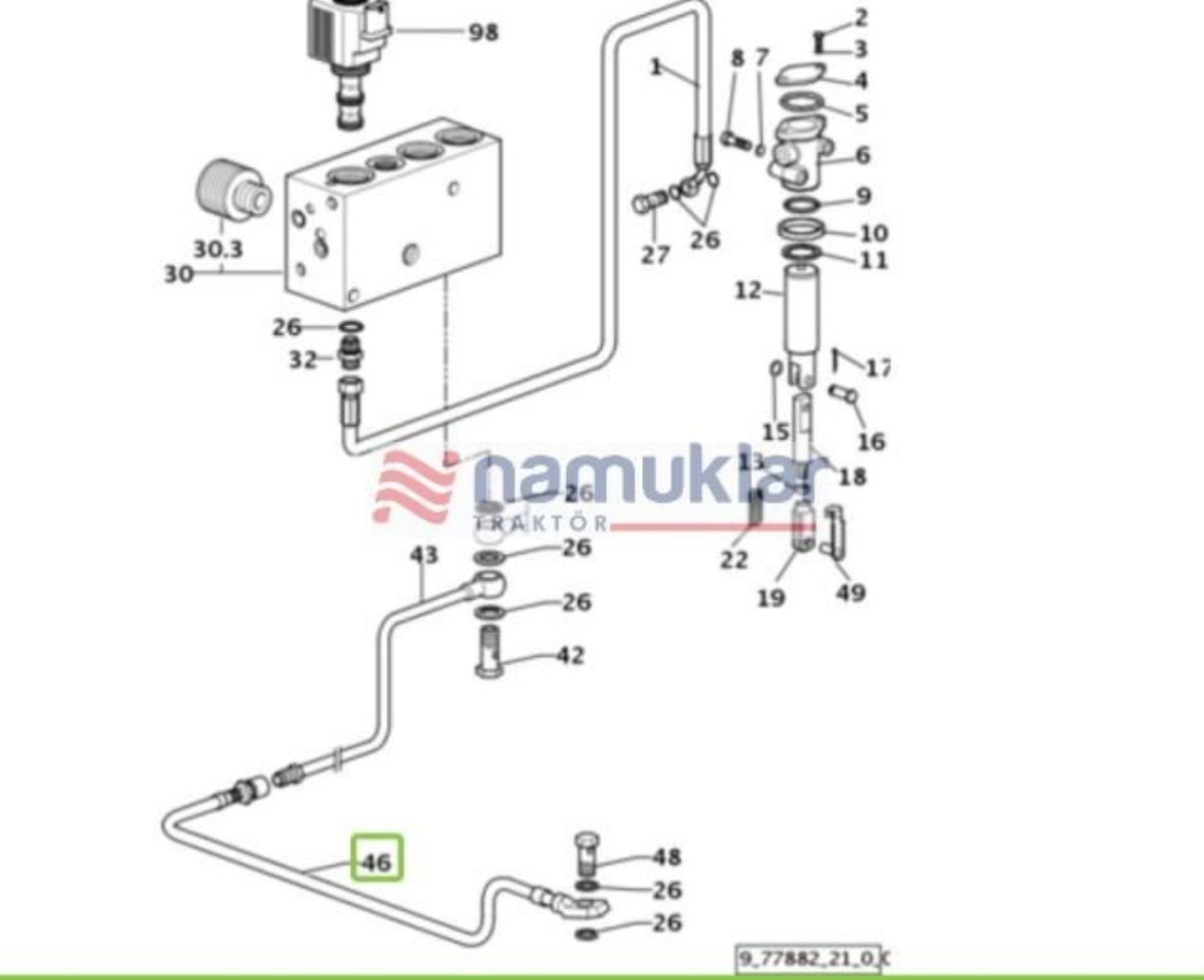SLV.ÖN KILIT HORTUMU 0.009.3583.3/20 1