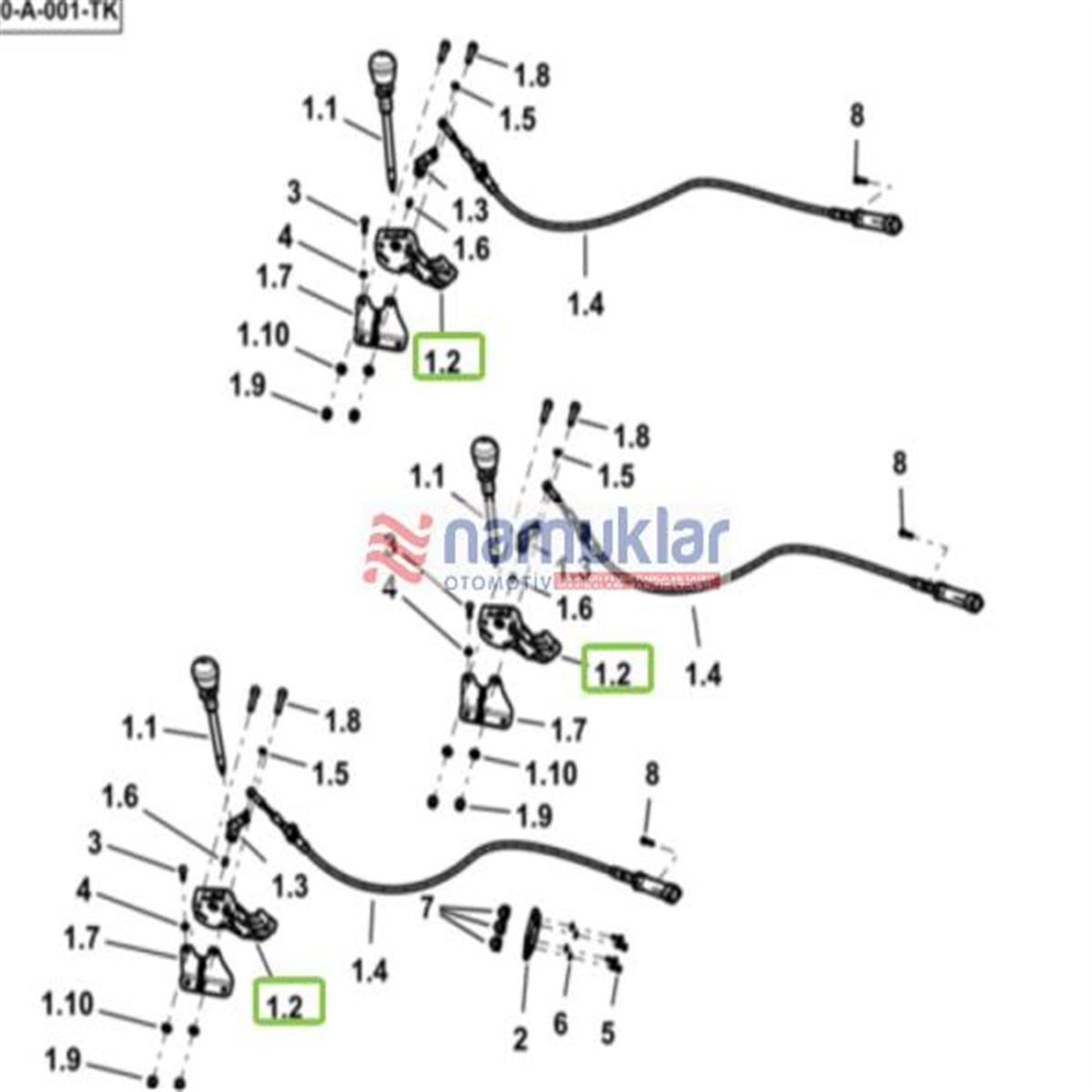DISTR. LEVER SUPPORT 0.031.2115.0 1