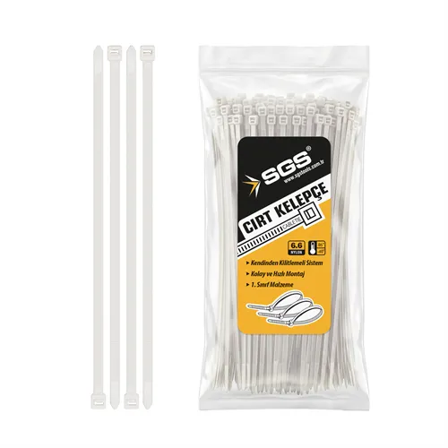 CIRT KELEPÇE 2,5*150MM BEYAZ (PK/100AD