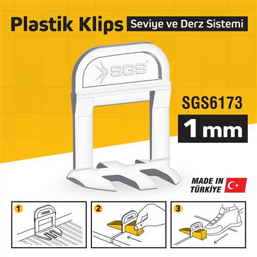 1 MM DERZ SEVİYE TESPİT KLİPSİ (PK/100 ADET