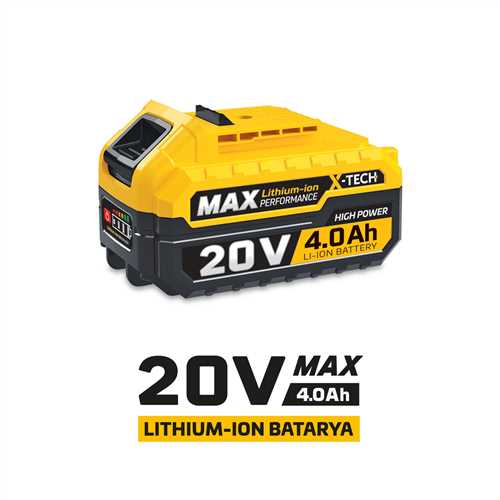 20 VOLT YEDEK BATARYA(4.0Ah