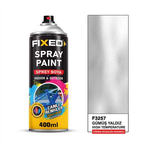 SPREY BOYA AKRİLİK - GÜMÜŞ YALDIZ YÜKSEK ISIYA DAYANIKLI 320GR 400ML(500°C