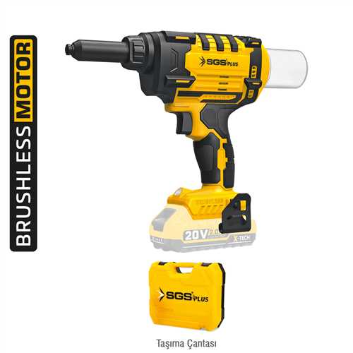 AKÜLÜ PERÇİN TABANCASI 20V (KÖMÜRSÜZ MOTOR