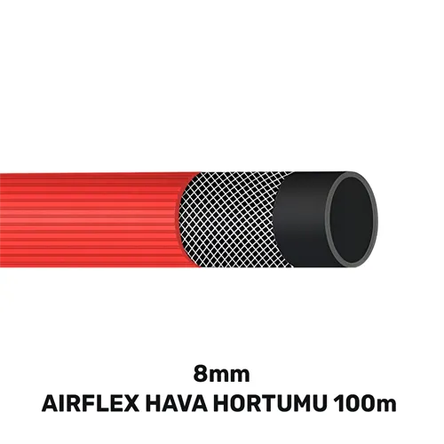 8 MM AIRFLEX HAVA HORTUMU 100 MT KIRMIZI (140gr/mt