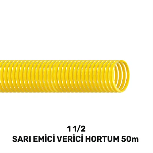 1-1/2'' SARI EMİCİ VERİCİ HORTUM 50 MT (440gr/mt