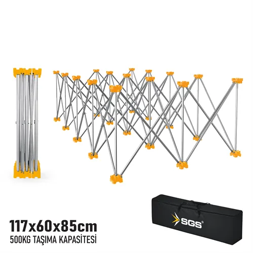 KATLANIR ÇALIŞMA TEZGAHI ALÜMİNYUM 117*60*85 CM