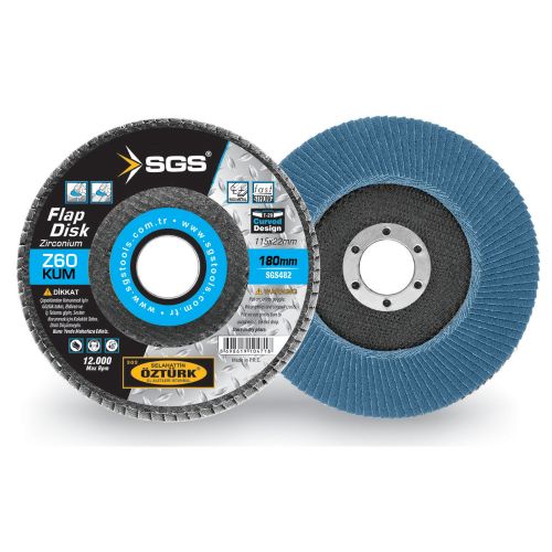 FLAP DİSK 180MM 60KUM (Zirconium
