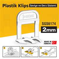 Ceramic-Granite Equipment Tile Leveling Spacer 2mm (PK/100 Pcs) 1