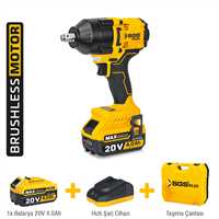 DARBELİ SOMUN SIKMA SETİ 650 Nm Tork 1/2” 1*4.0 Ah (KÖMÜRSÜZ MOTOR) 1