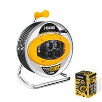 Professional Extension Cable Reel Metal Case 3x2,5 / 50 Meter Color Box 1