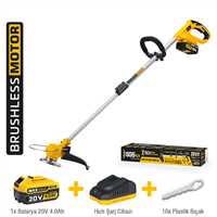 AKÜLÜ ÇİM KENAR KESME 20V 1*4.0 Ah (KÖMÜRSÜZ MOTOR) 1