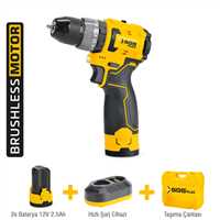 AKÜLÜ DARBELİ VİDALAMA SETİ 12 VOLT (2*2.5 Ah) (KÖMÜRSÜZ MOTOR) 1