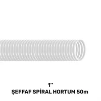 1'' ŞEFFAF LAVABO&SİFON SPİRAL HORTUM 50 MT 1