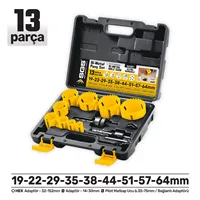 Bi-Metal Hole Saw Set 13  Pcs			 1