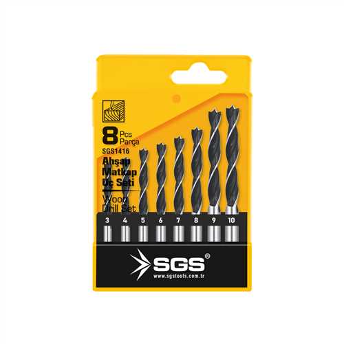 8 PARÇA AHŞAP MATKAP UCU SETİ 1