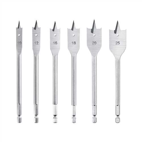 6 PARÇA AHŞAP YAPRAK MATKAP UCU SETİ 2