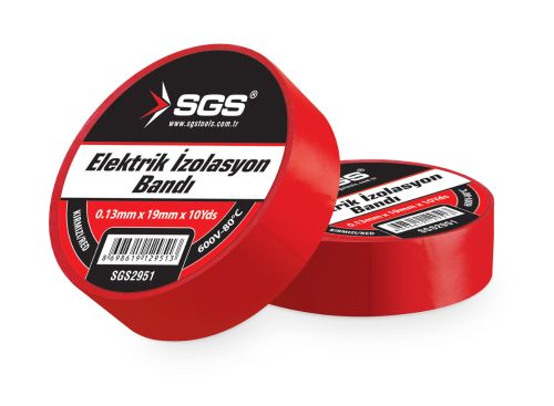 ELEKTRİK İZOLASYON BANDI KIRMIZI 19MM*10YRD 1