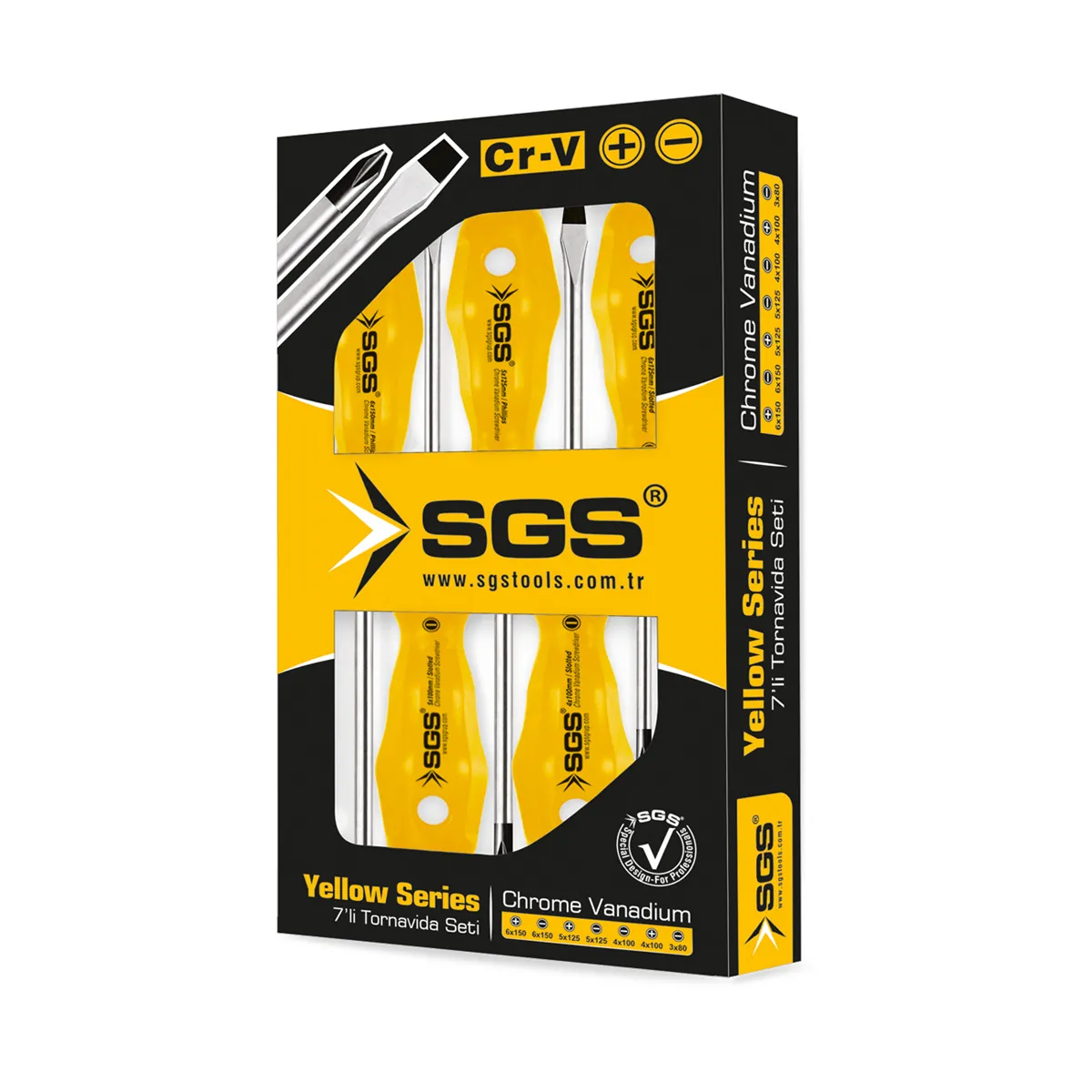 Screwdriver Yellow Series Set 7 Pcs. 1