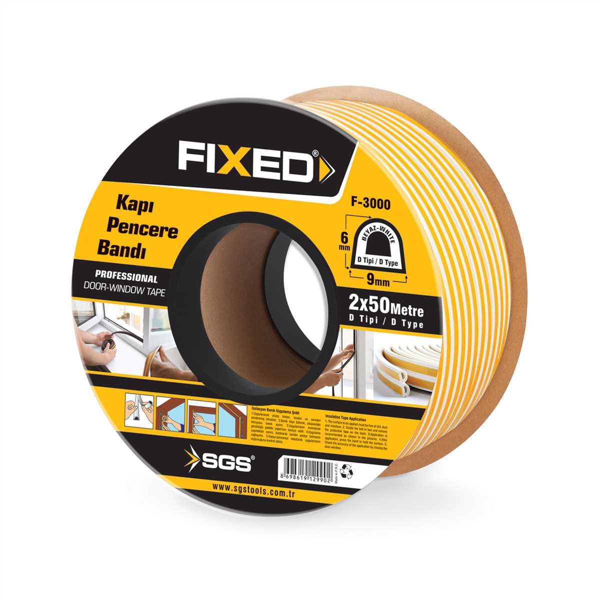 KAPI PENCERE BANDI (BEYAZ) 2*50 MT 1