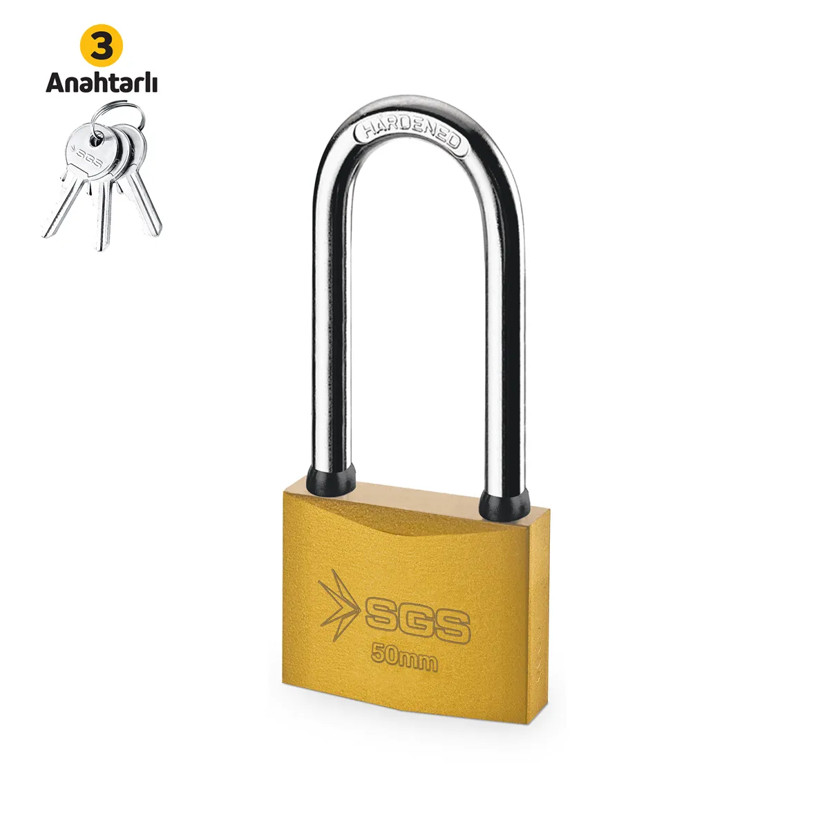 Padlock /Brass Painted /Long Shackle 50MM 1