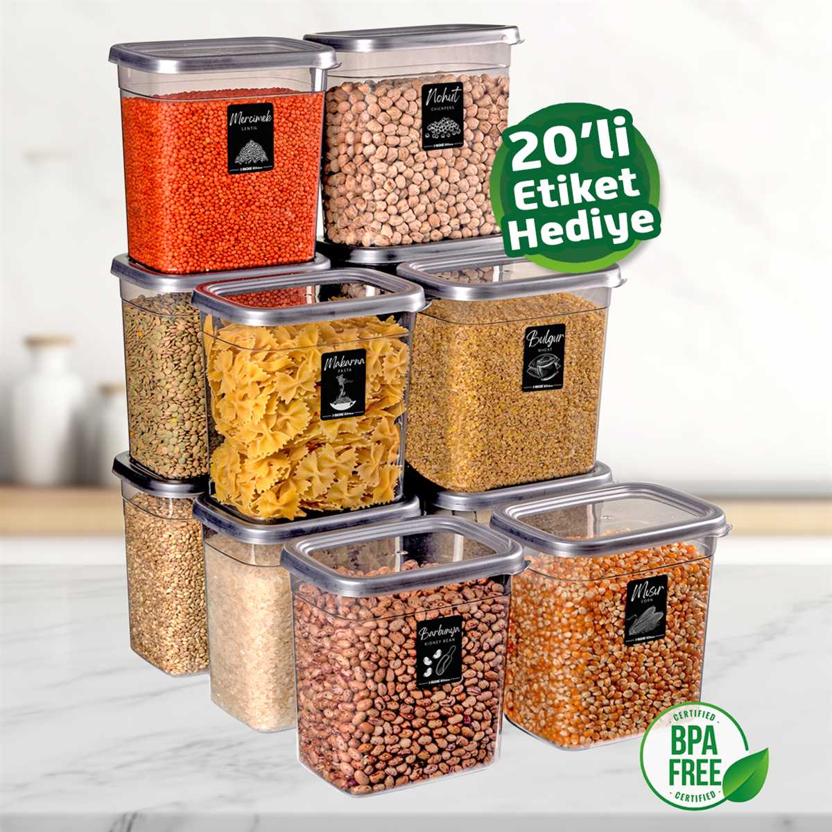 SAKLAMA KABI DİKDÖRTGEN 2000 ML 1