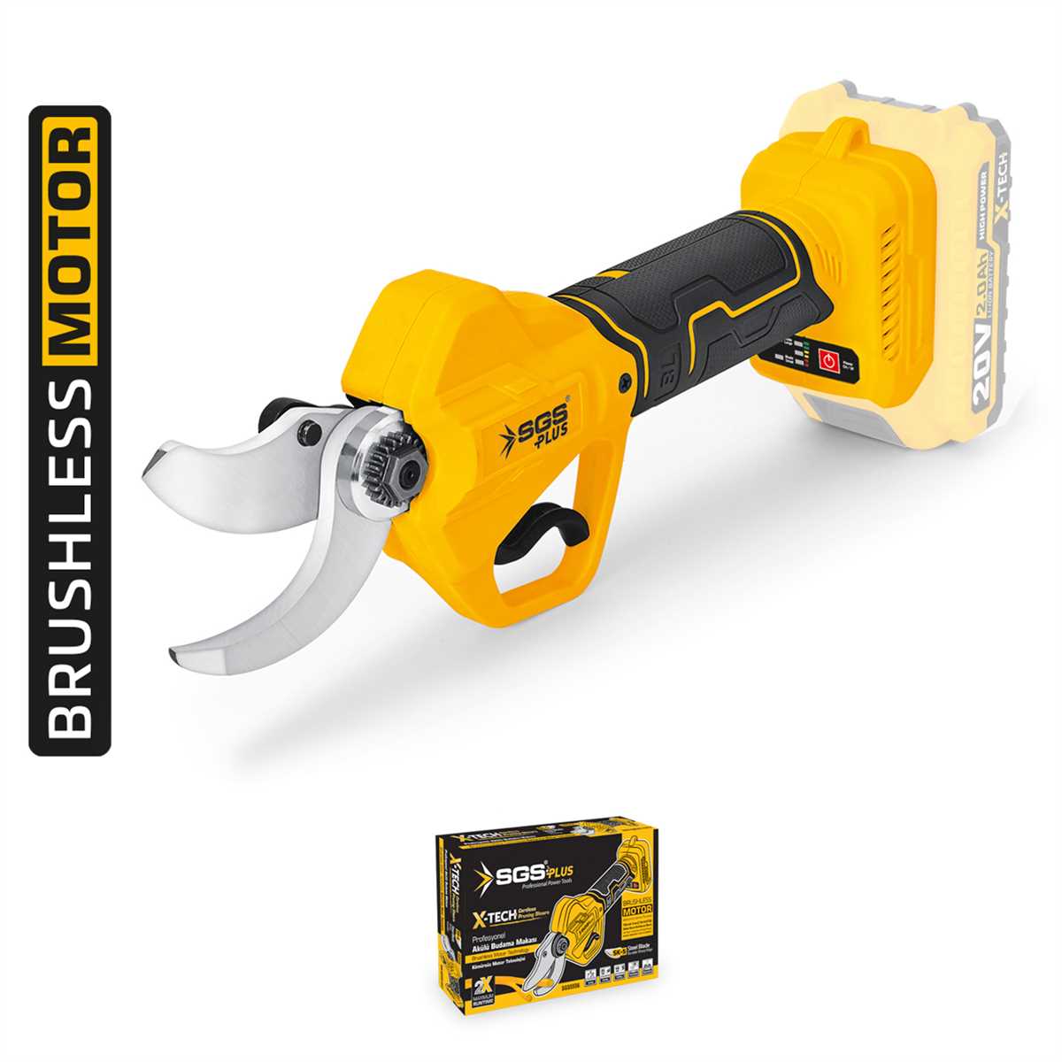 AKÜLÜ BAĞ BUDAMA MAKASI 20V (KÖMÜRSÜZ MOTOR) (SOLO MAKİNA) 1