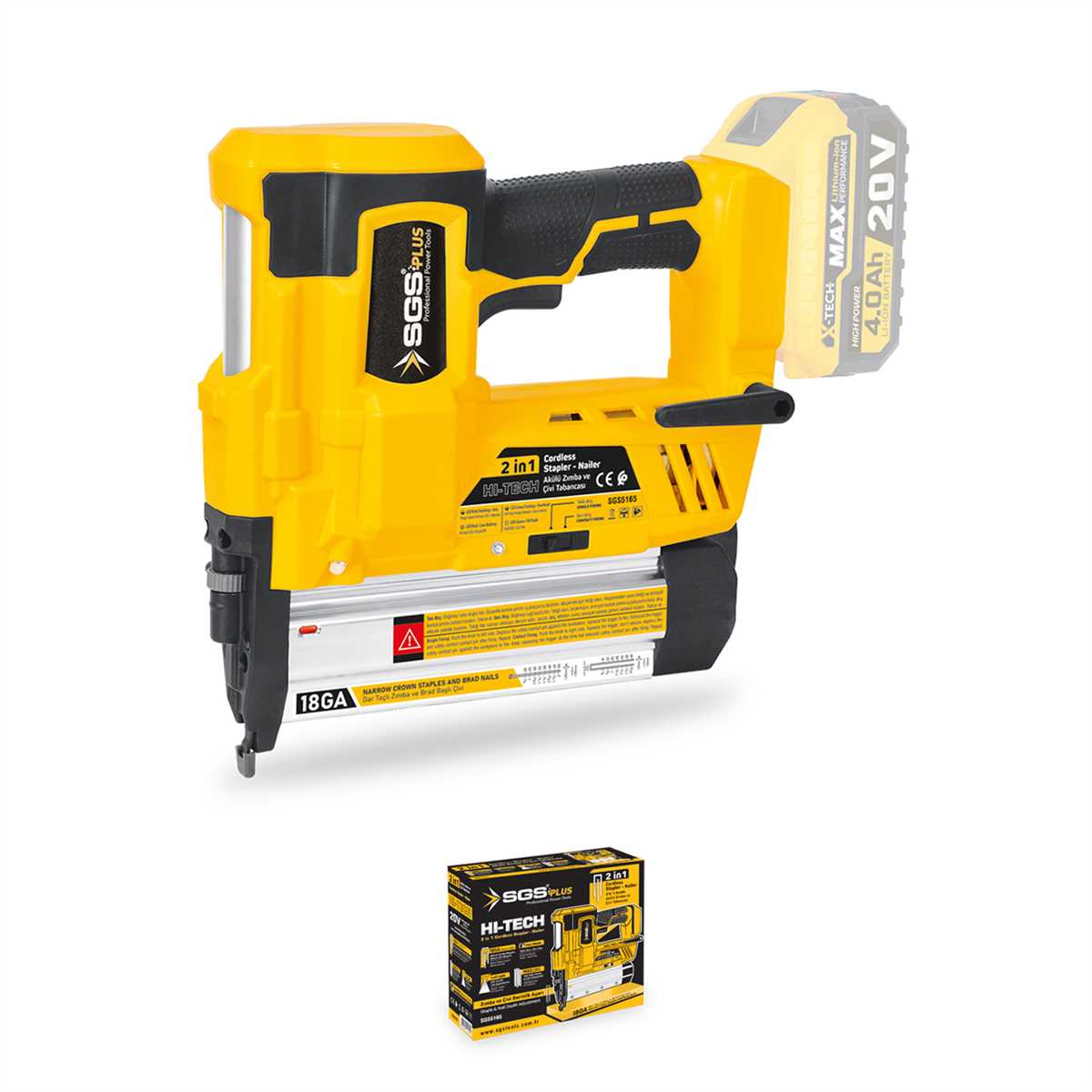 X-TECH Cordless Stapler - Nailer 
Battery and Charger not included 1