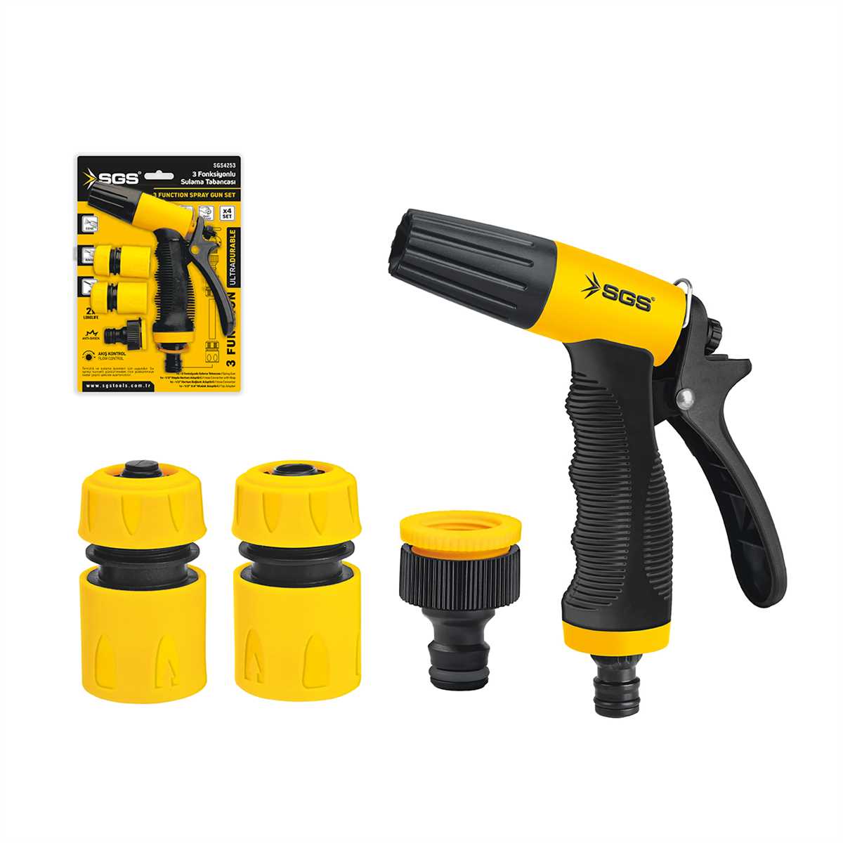 3 Function Spray Gun Set 4 Pcs. 1