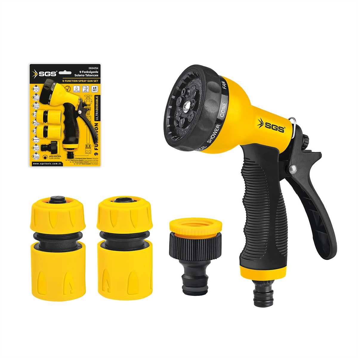 9 FONKSİYONLU SULAMA TABANCASI (4 PARÇA SET) 1