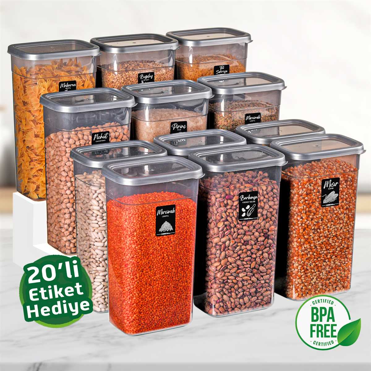 SAKLAMA KABI DİKDÖRTGEN 3200 ML 1