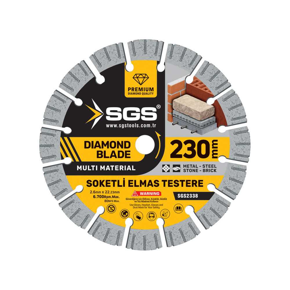 Segment Cutting Disc Diamond Blade Multi Material 230*2,6MM 1