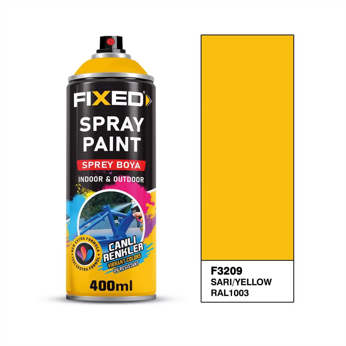Spray Paint Acrylic 400ml.320gr. Yellow (RAL1003) 1