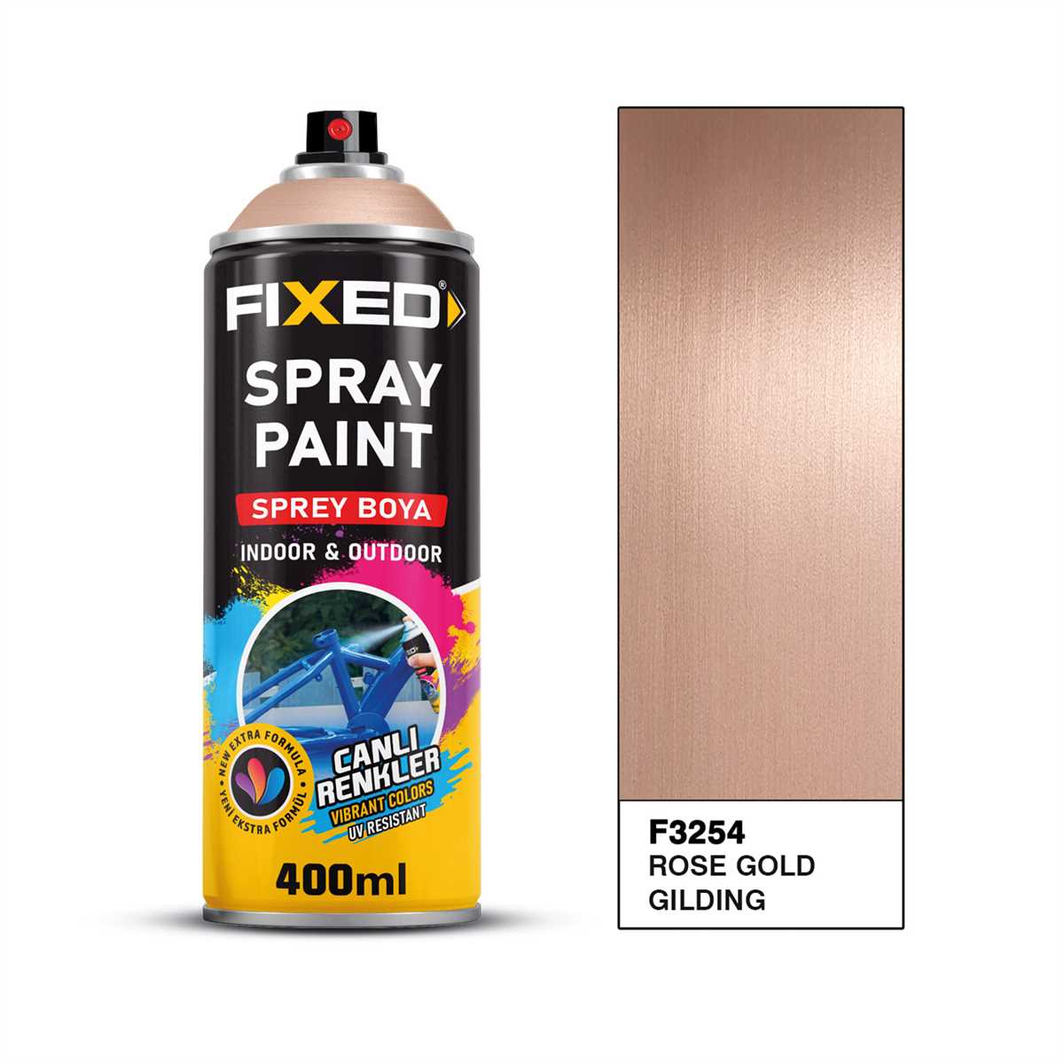 SPREY BOYA AKRİLİK - ROSE ALTIN YALDIZ EFEKT 320 GR 400 ML 1