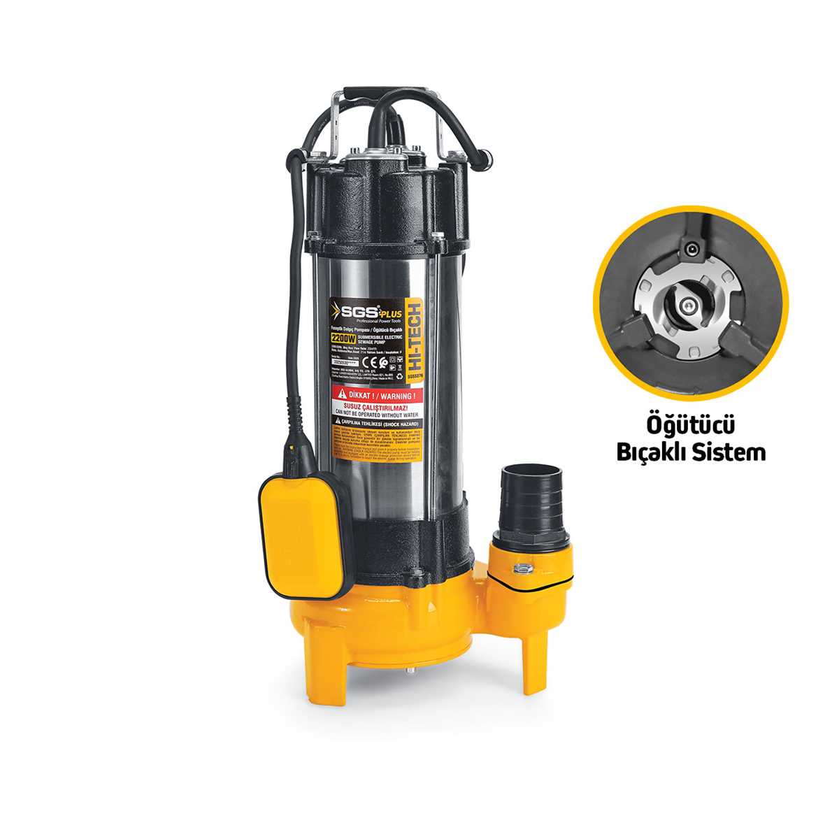 FOSEPTİK DALGIÇ POMPA 2200W /3HP BIÇAKLI 1