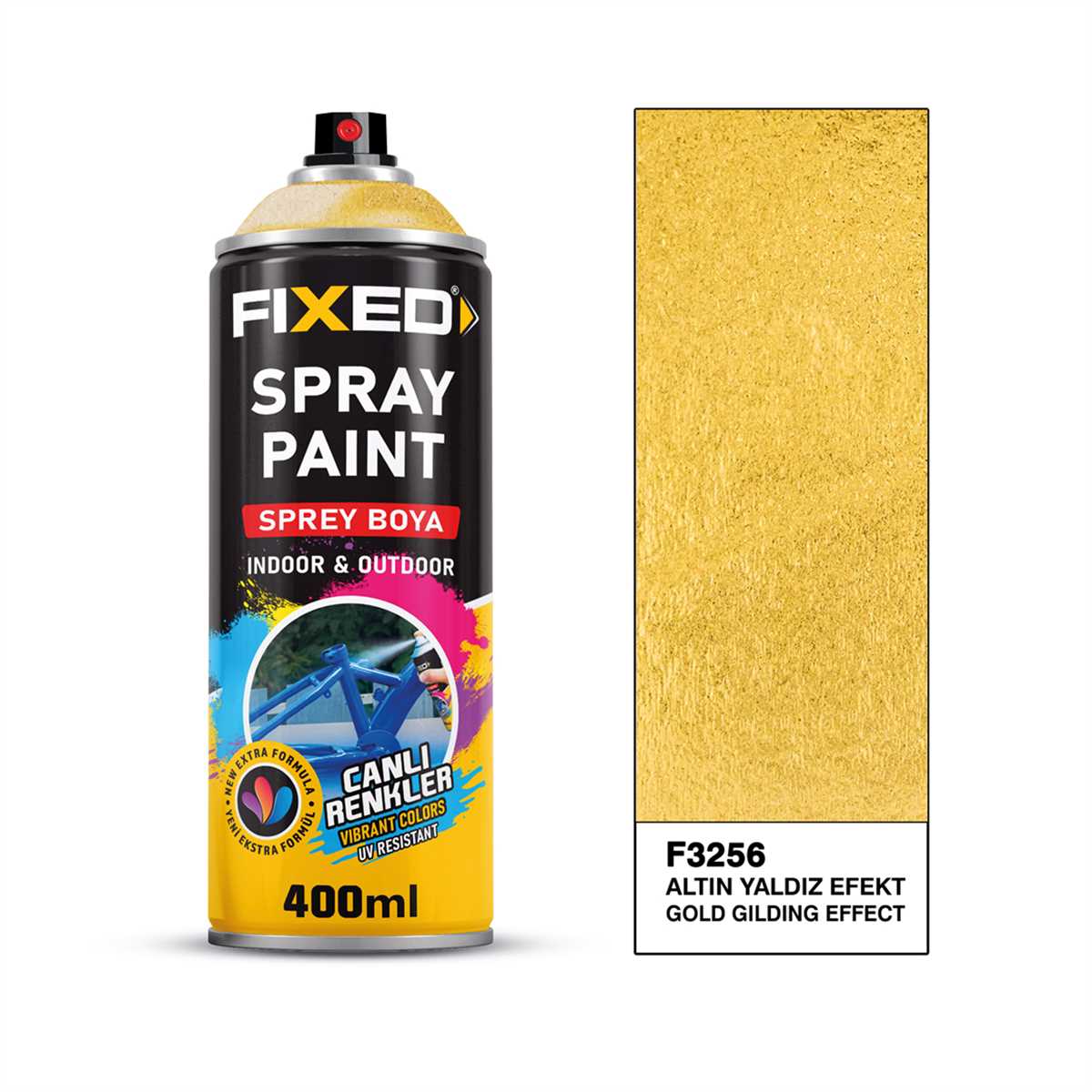 SPREY BOYA AKRİLİK - ALTIN YALDIZ EFEKT 320 GR 400 ML 1