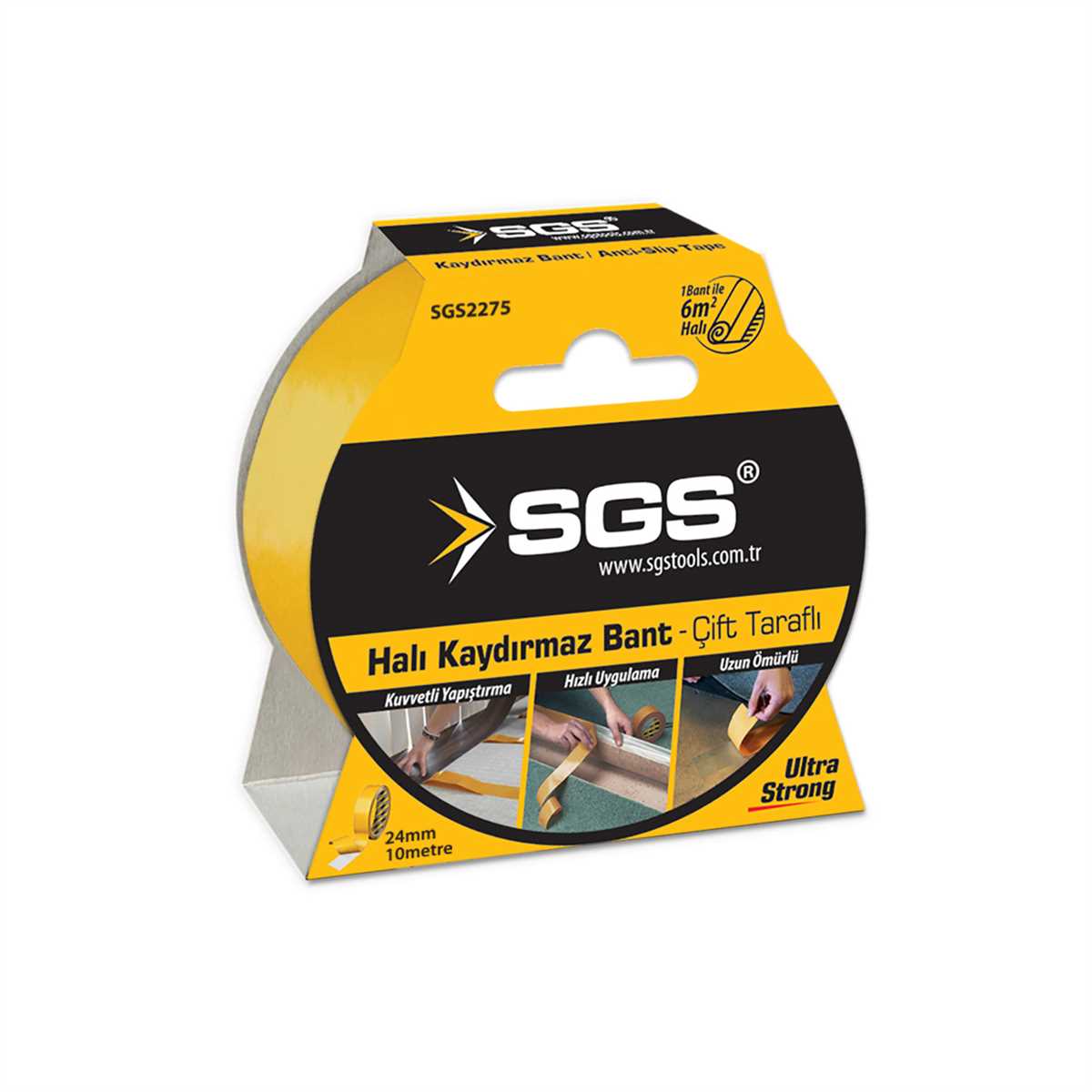 ÇİFT TARAFLI HALI KAYDIRMAZ BANT 24MM*10MT 1