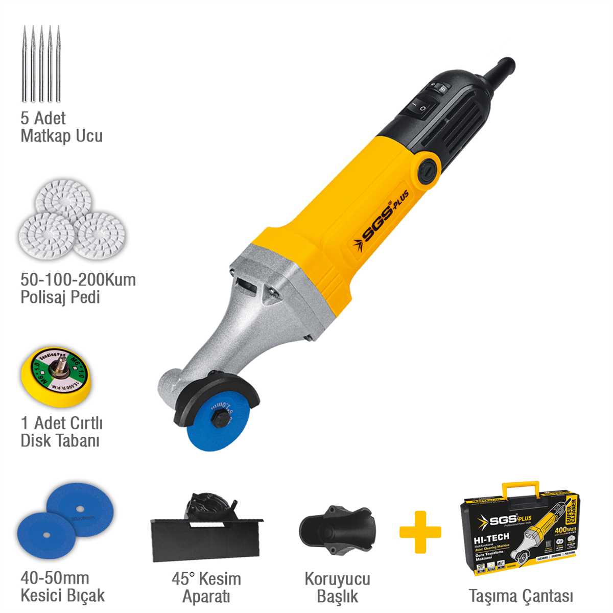 ÇOK AMAÇLI DERZ AÇMA VE KESME MAKİNASI SETİ 400 Watt 1