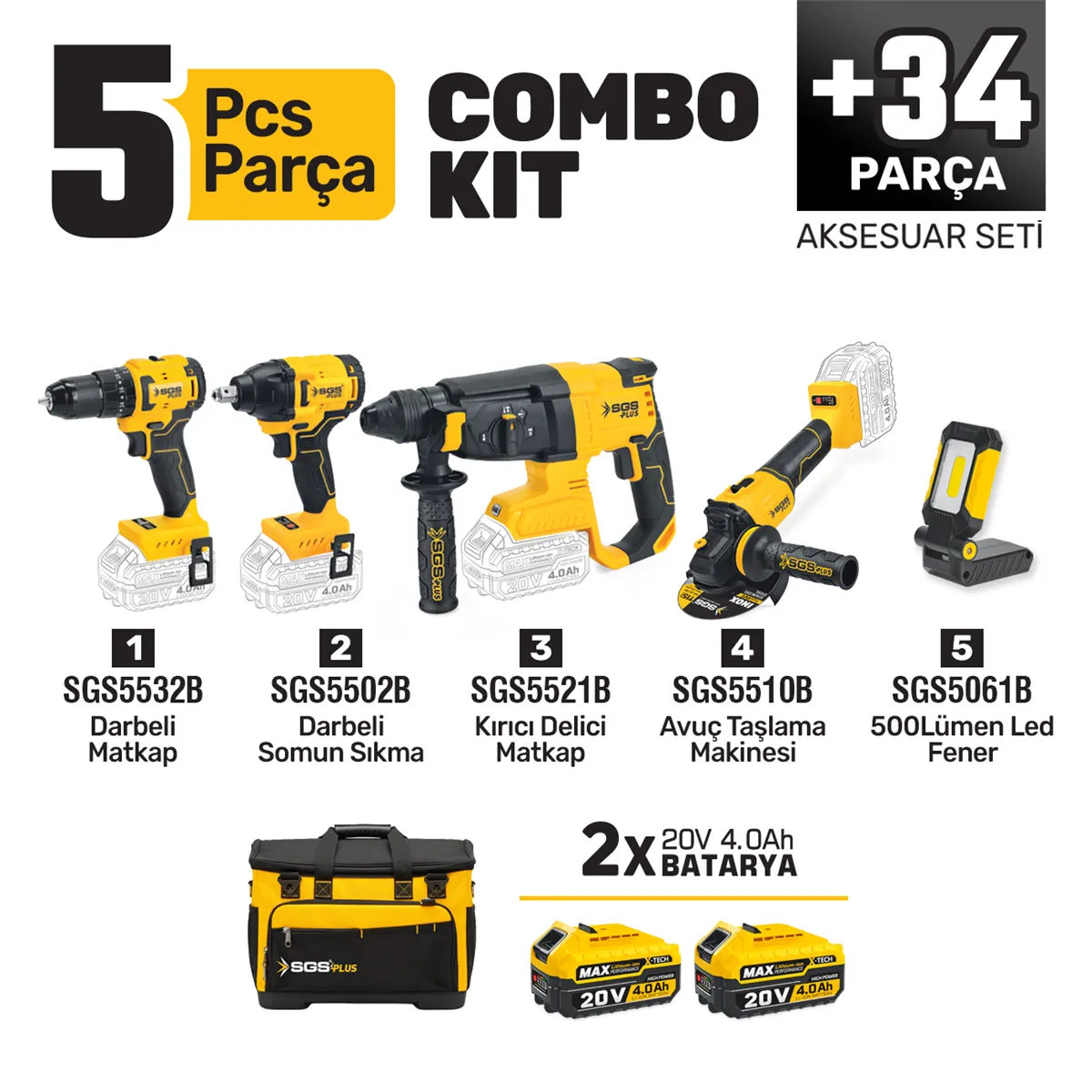 X-TECH 5 Pcs Combo Kit 1
