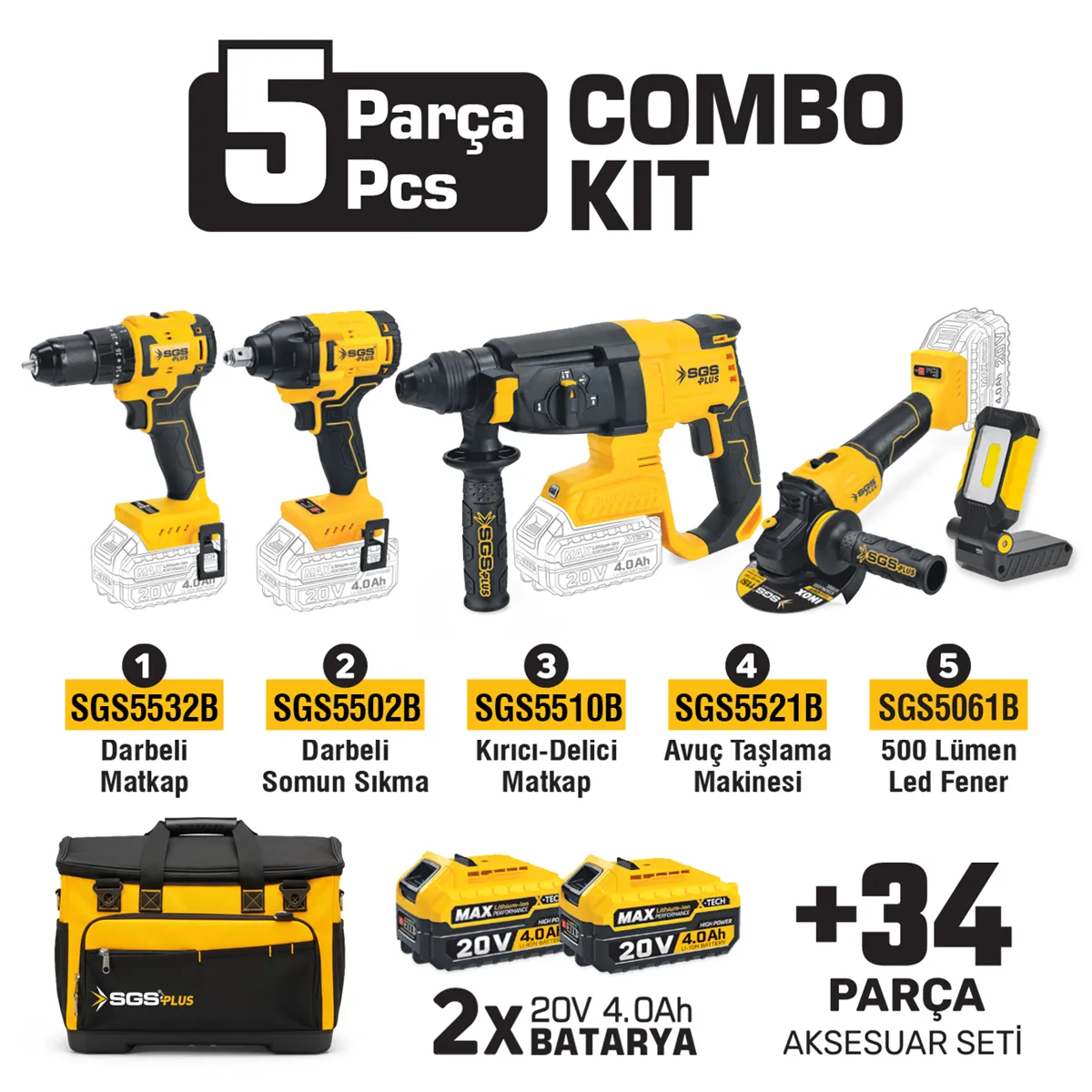 X-TECH 5 Pcs Combo Kit 1