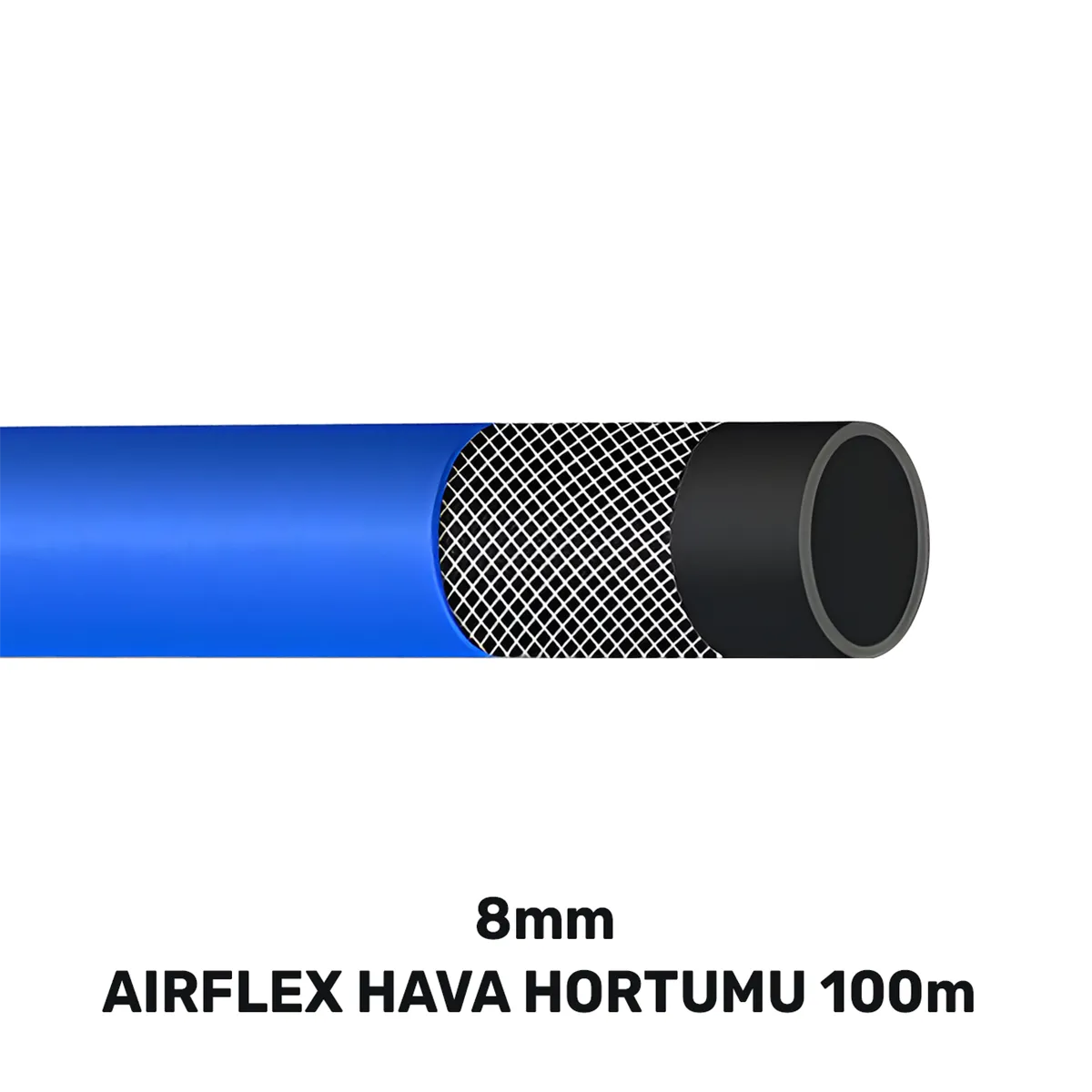 8 MM AIRFLEX HAVA HORTUMU 100 MT MAVİ 1
