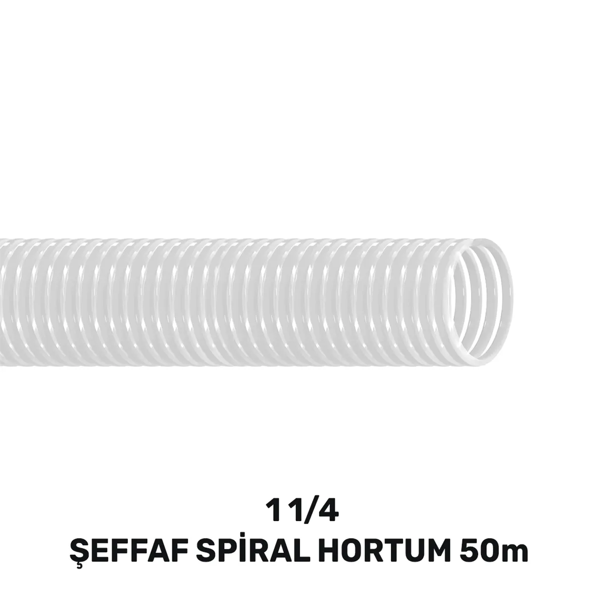 1 1/4''  ŞEFFAF LAVABO&SİFON SPİRAL HORTUM 50 MT 1