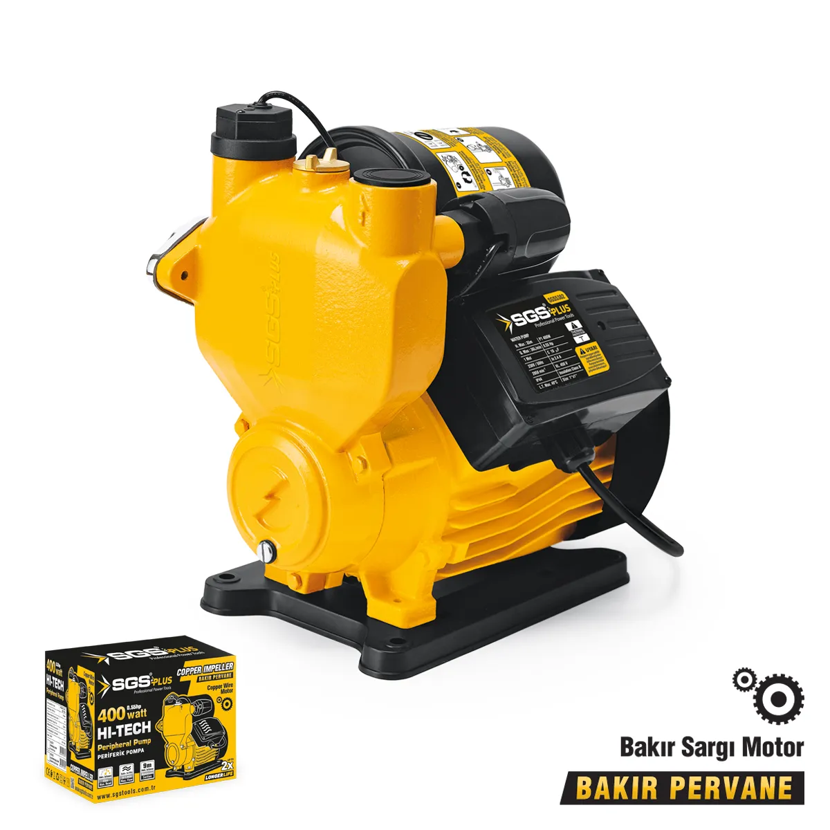 OTOMATİK PERİFERİK SU POMPASI 400 WATT 0.55 HP 1