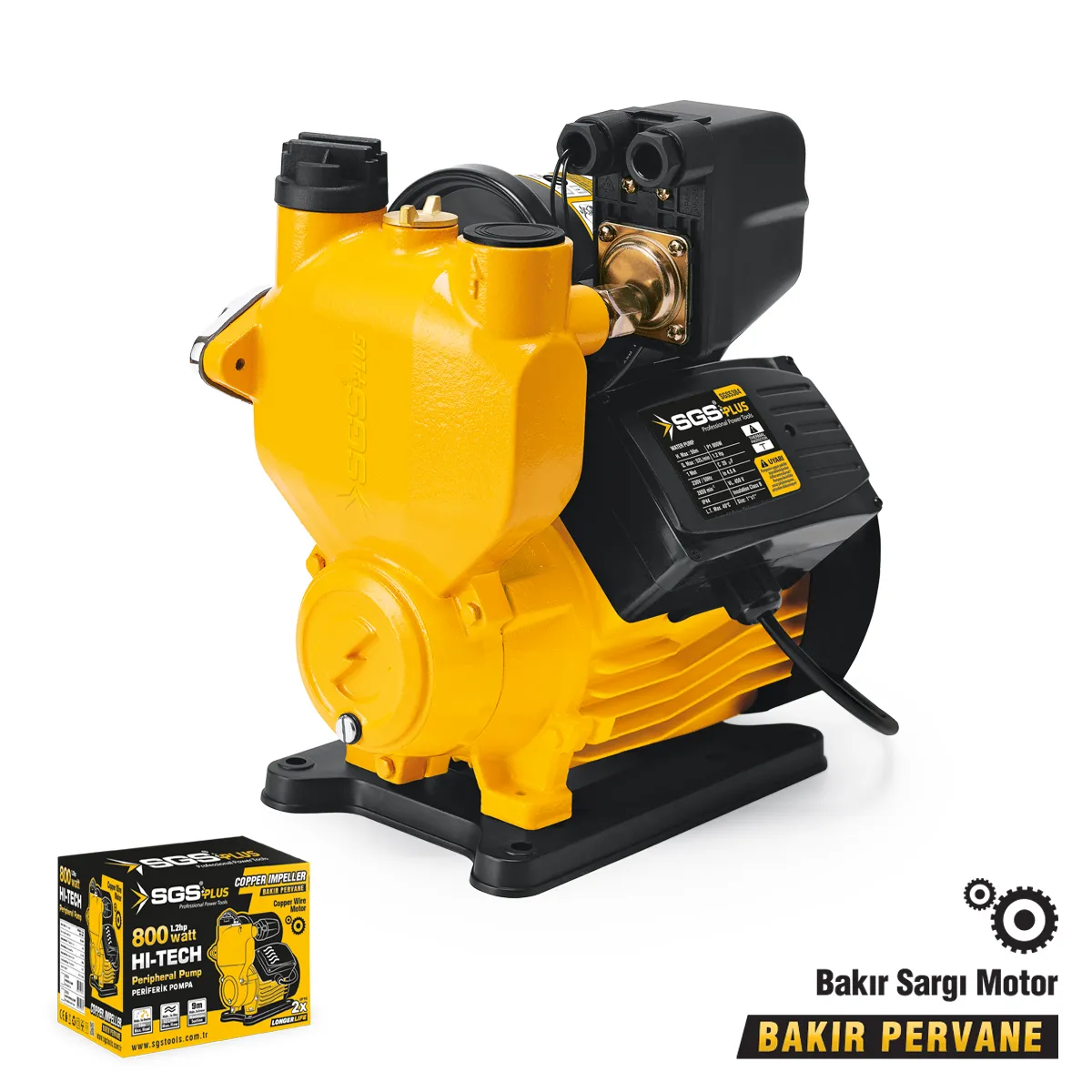 PERİFERİK SU POMPASI 800 WATT 1.2 HP 1
