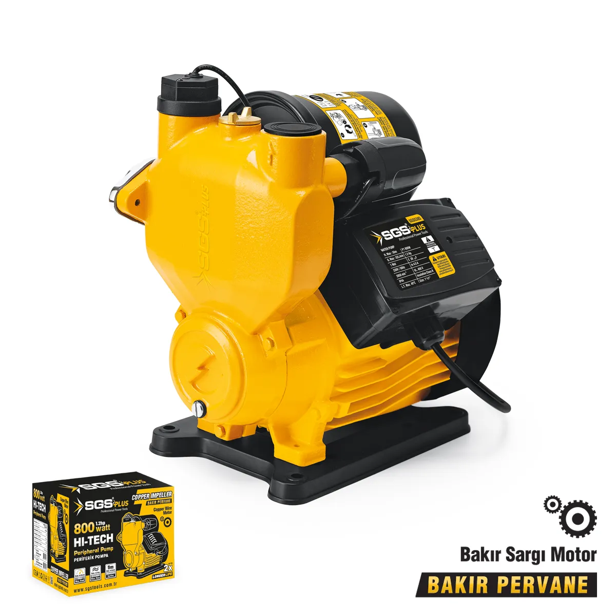 OTOMATİK PERİFERİK SU POMPASI 800 WATT 1.2 HP 1