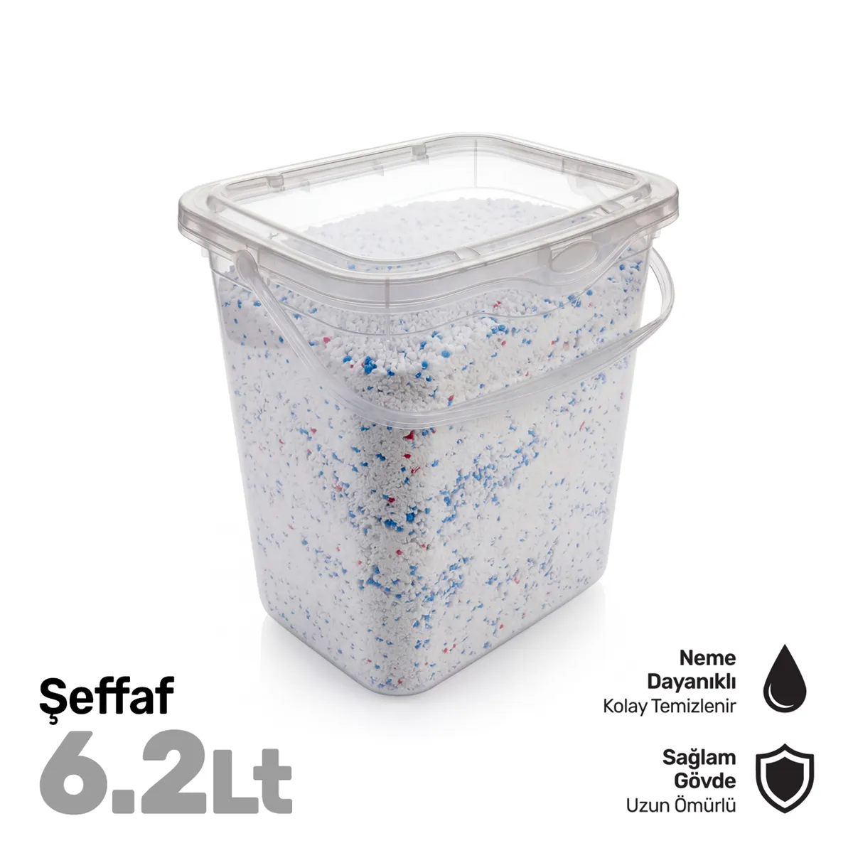 SAKLAMA KABI DİKDÖRTGEN 6200 ML (DETERJANLIK) 1